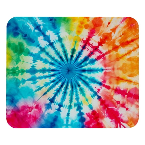 Tie-Dye Mouse Pad , Soft Cute Computer Mouse Mat with Rubber Base, Easy to Slide, Personalized Design, Portable