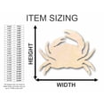 thumbnail image 2 of Unfinished Wood Crab Silhouette - Craft- up to 46" DIY 20" / 1/2", 2 of 3