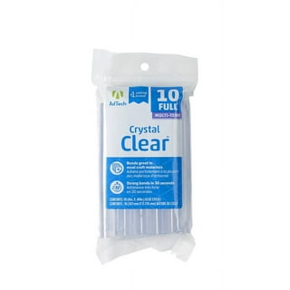 AdTech Crystal Clear Multi Temp Full Size Hot Glue Sticks, Full Size 10 x  .44, 24 Sticks 
