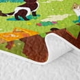 thumbnail image 5 of Castle Fairy Cartoon Garbage Truck Twin Quilt Set,Playful Cat Party Twin Coverlet Set for Bedroom,Green Blue Orange, 5 of 7