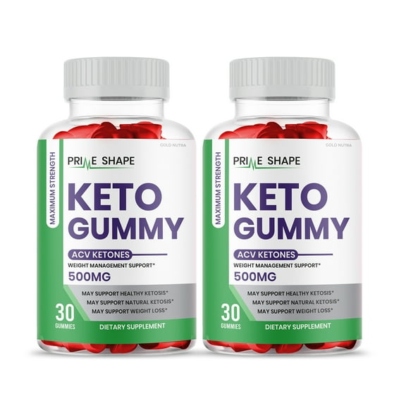 Prime Shape Keto Gummies, Official Maximum Strength Prime Shape Gummies Dietary Supplement (2 Pack)