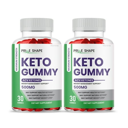 Prime Shape Keto Gummies, Official Maximum Strength Prime Shape Gummies Dietary Supplement (2 Pack)