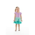 thumbnail image 4 of Disney Princess Toddler Girls Little Mermaid Cosplay Dress with Puff Sleeves, Sizes 12M-5T, 4 of 7