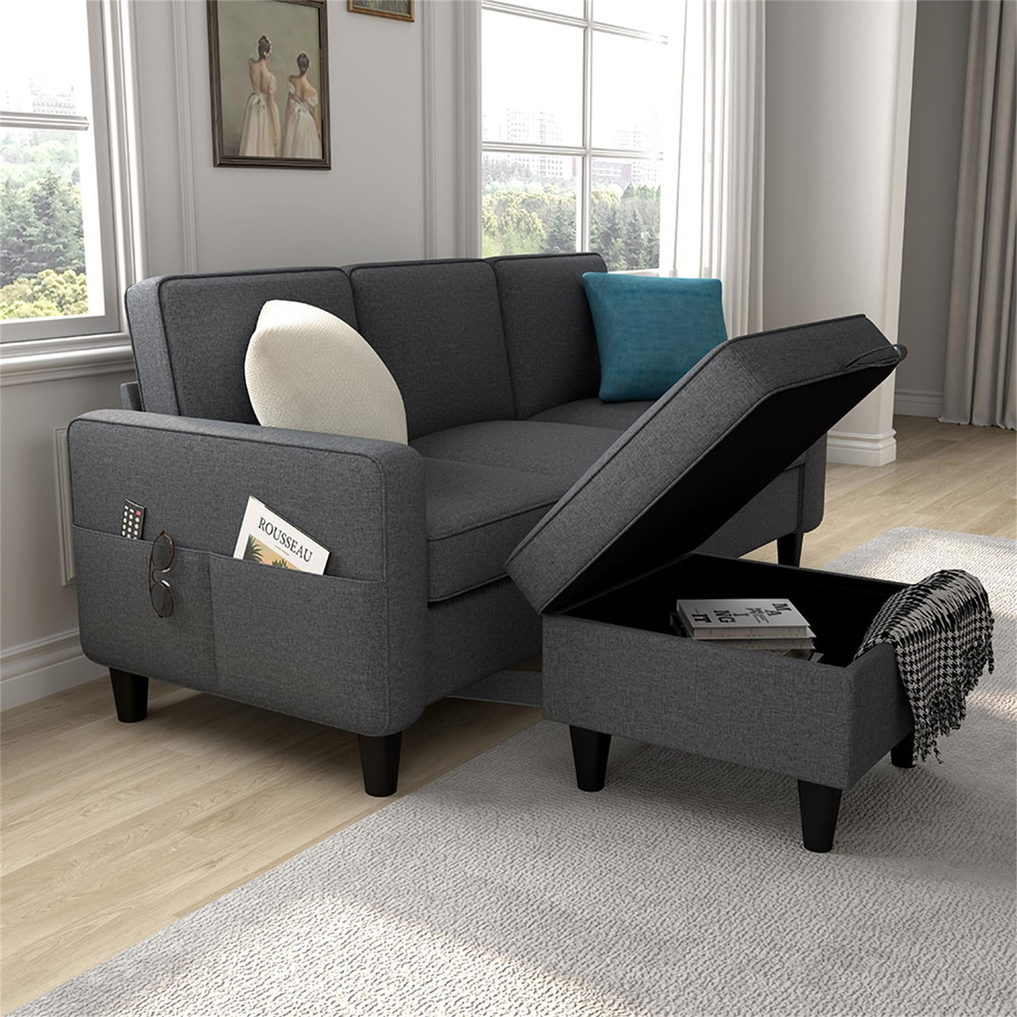 Kadyn Sectional Sofa Couch, L-Shaped Couch, 3-Seat Small Sectional Sofa for Living Room, Apartment, Small Space (Dark Gray) Kadyn Sectional Sofa Couch, L-Shaped Couch, 3-Seat Small Sectional Sofa for Living Room, Apartment, Small Space (Dark Gray)