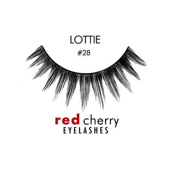 Option : Black - #28 , Troika Red Cherry Eyelashes, hair scalp beauty - Pack of 1 w/ Sleek 3-in-1 Comb/Brush