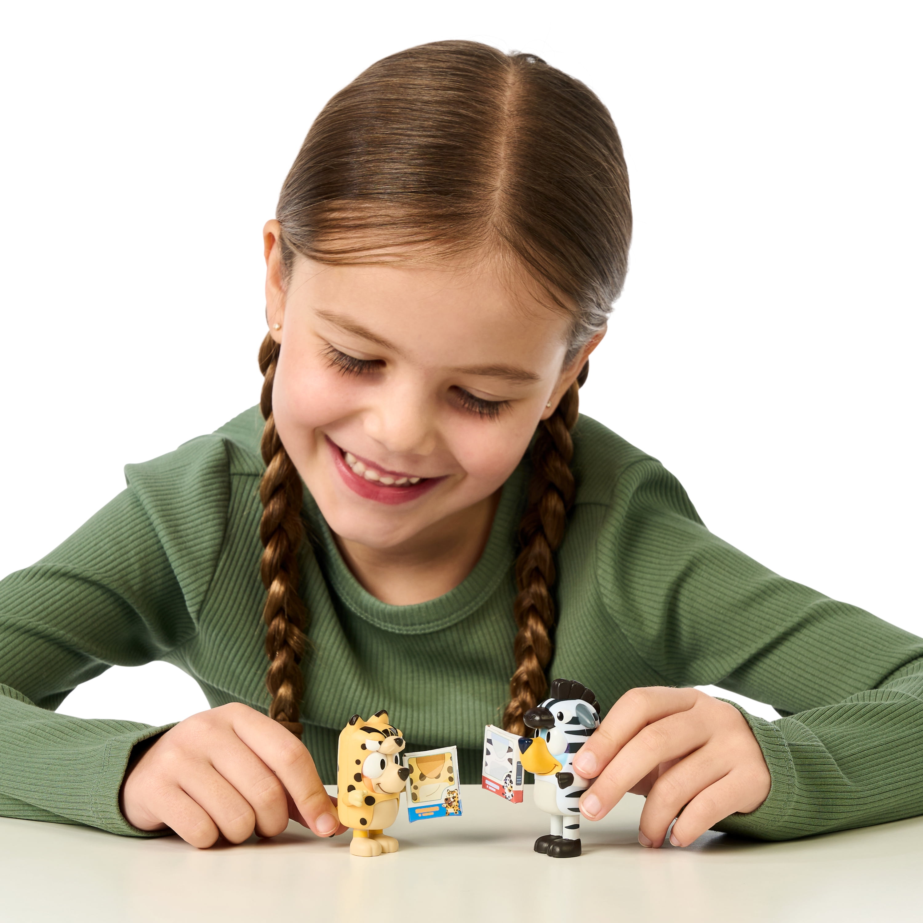 Bluey Figure Animal Costumes 2-Pack, 2.5 inch Bluey and Bingo Figures, Toys for Kids 3-6 Years