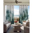 thumbnail image 6 of Green Forest Fog Blackout Curtains for Bedroom Living Room Darkening Curtains 54 Inch Long Watercolor Abstract Art Short Curtain for Small Window Treatment Thermal Insulated Grommet Drapes 52"x54"x2, 6 of 9