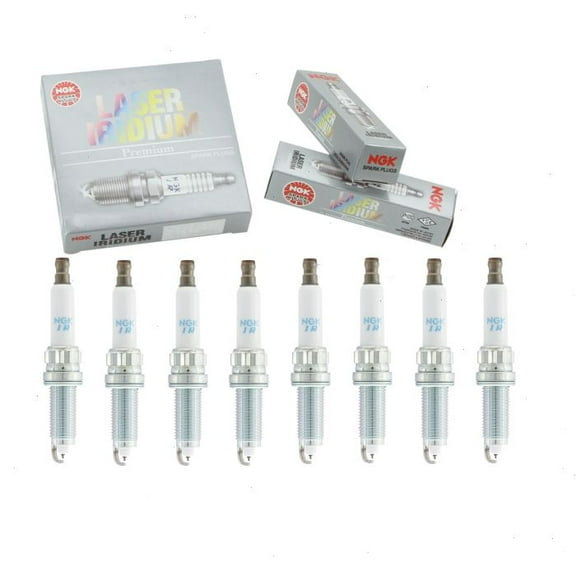 8 pc NGK Laser Iridium Spark Plugs compatible with BMW 550i 4.4L V8 2011-2013