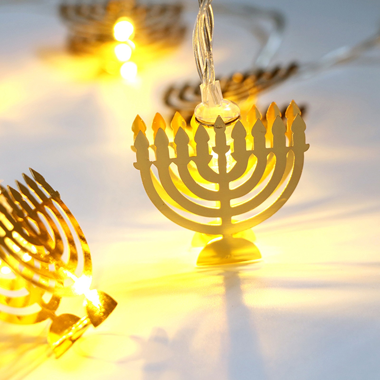 10 LED Chanukah Hanukkah String Party Light Decors Candlestick Battery ...