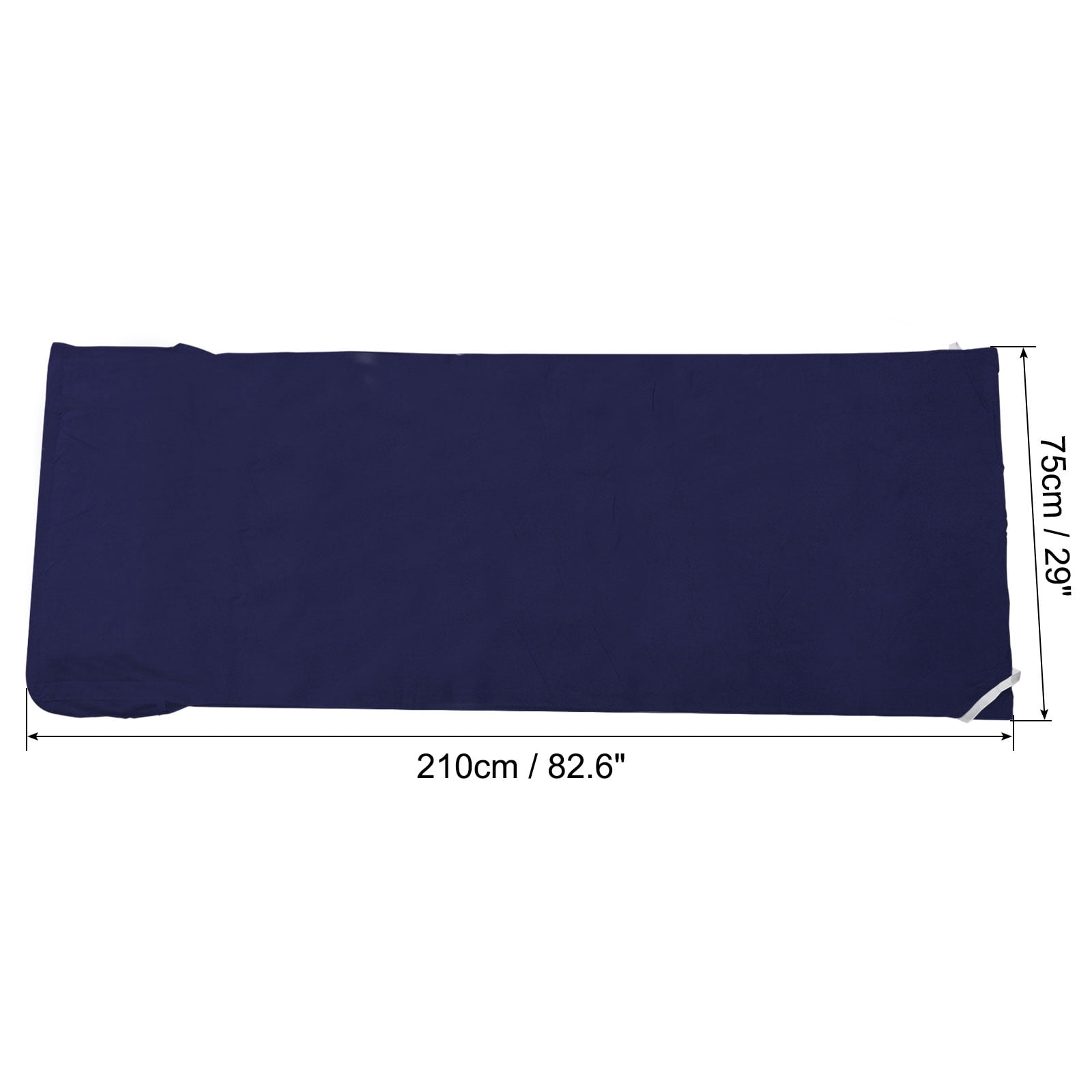 Uxcell 82.6x29 inch Sleeping Bag Liner Travel Hotel Camping Sleep Sheet Sack Set for Backpacking Navy Blue