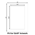 thumbnail image 2 of White Picture Frame Mat for 16x22 Frames - Fits 12x19 Photos - 50 Mats, 2 of 7