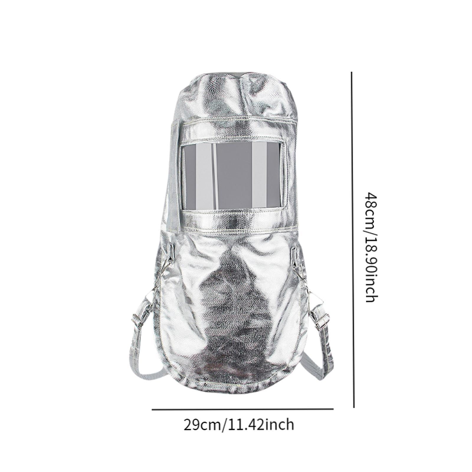 figatia Aluminum Foil Heat Cover Fire Resistant Face Hood with Transparent Screen Welder Face Cover for Factories Metal Manufacturing