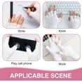 thumbnail image 5 of Duslogis 12 Pairs Black Fingerless Moisturizer Gloves, Cotton Gloves for Dry Hands Sleeping, Fingerless Touchscreen Design, Reusable, for Women Sleeping (Black), 5 of 7