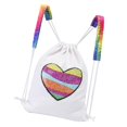 thumbnail image 4 of Bolsa de lentejuelas con cordón reversible Baoblaze Bolsa de baile para deportes de senderismo en la playa corazón blanco 45 x 35 cm, 4 of 8