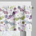 thumbnail image 5 of Ambesonne Abstract Valance & Curtain, Dragonflies Flowers, 55"x36", Pale Blue Purple, 5 of 7