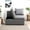 Grey, variant on 4-in-1 Convertible Futon Pull Out Sofa Bed, Modern Single Sleeper Couch Bed with 2 Pillows for Home Living Room Dorms, Pink