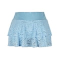 thumbnail image 5 of DHFJKG Mini Skirts For Women Lace Skirts With Built In Shorts Layering Tiered High Wasited Flowy A-Line Sexy Trendy Skirt, 5 of 6