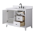 thumbnail image 3 of Vanity Art 42" Bathroom Vanity with Sink and Engineered Marble Top, Freestanding Storage Cabinet with 2 Drawers, 1 Shelf and Flip Down Tray, 3 of 8