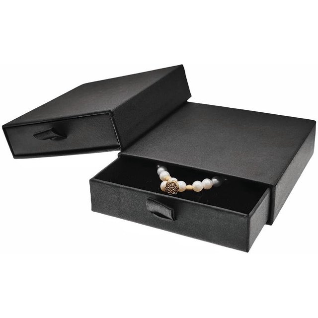 GymRichy 2 Pack Jewelry Gift Boxes Cardboard Jewelry Boxes, 4 x 4 x 1.4 Inch Small Gift Boxes for Jewelry Earrings Necklaces Handmade Bangles Bracelets (Black)