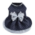thumbnail image 1 of Falda para perro AURORA TRADE con borde de encaje y lazo, vestido de princesa sedoso para mascotas, disfraz de fiesta de cumpleaños para perros pequeños, medianos y gatos., 1 of 7