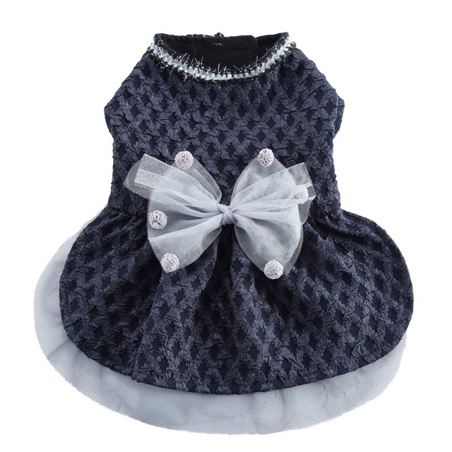Falda para perro AURORA TRADE con borde de encaje y lazo, vestido de princesa sedoso para mascotas, disfraz de fiesta de cumpleaños para perros pequeños, medianos y gatos.