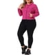 thumbnail image 4 of Chaquetas de mezclilla de mujer de tallas grandes Agnes Orinda, de manga larga, con bolsillos, 3X, color rosa intenso, 4 of 8