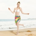 thumbnail image 5 of Bingfone Brightly Colored Cupcakes Women's Sarong Swimsuit Cover Ups Bathing Suit Coverups Chiffon Beach Wrap Skirts, 5 of 7
