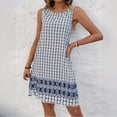 thumbnail image 4 of Summer Dresses for Women Crewneck Sleeveless Casual Loose Mini Sundress Flowy Vacation Casual Dress, 4 of 5