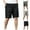 Black, variant on PUMISAS Casual Shorts For Men Comfortable Loose Mid Rise Shorts Elastic And Adjustable Waistband Shorts Solid Color Summer Plaid Pants With Pockets