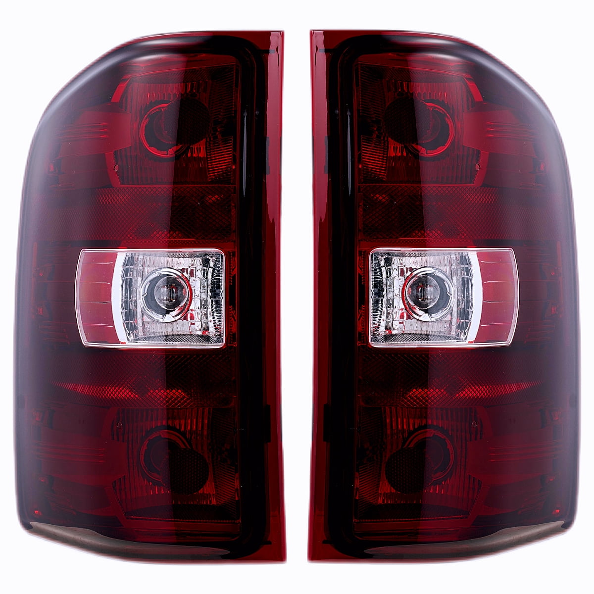 Premium Smok Red Tail Lights Fit For 2007-2014 Chevy Silverado  1500 2500 3500 Rear Lamps ; Pair;  ;No Bulbs