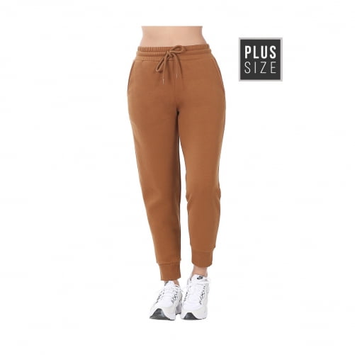 Women S Plus Size Sweatpants Joggers Workout Pants Elastic Waistband Cuff Draw String Side Pockets Brown Walmart Com Walmart Com