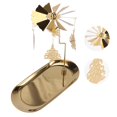 thumbnail image 2 of Soporte de vela de Navidad Candelabro (árbol de navidad, dorado pequeño Bandeja), 2 of 3