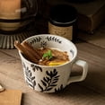 thumbnail image 6 of Handmade Ceramic Coffee Mug 16oz – Stoneware Pottery Cup with Embossed Leaf Design, Microwave and Dishwasher , Large Capacity Coffee Cup for Home or Office Gift, 6 of 6