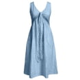 thumbnail image 4 of Elegant Solid Color Lace Trim Sleeveless Dress For Casual Summer Daywear Flowy Midi Length Comfortable Outfit, 4 of 4