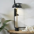 thumbnail image 2 of DecMode 28" Umbrella Style Black Desk Lamp with Black Metal Shade, 2 of 13