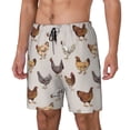 thumbnail image 2 of Uemuo Various Chicken Pattern Mens Swim Trunks Quick Dry Board Shorts with Mesh Lining, Stretch Beach Shorts Quick Dry No-Chafing Board Shorts-XX-Large, 2 of 9