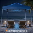 thumbnail image 5 of Ktaxon 10ft x 10ft Ez Pop Up Canopy Tent with Lights,LED Frame Canopy,Outdoor Sun Shade Shelter Built-in LED Light Strips,Beach Tent,Outdoor Gazebo for Party Wedding Camping BBQ Events,Blue, 5 of 13