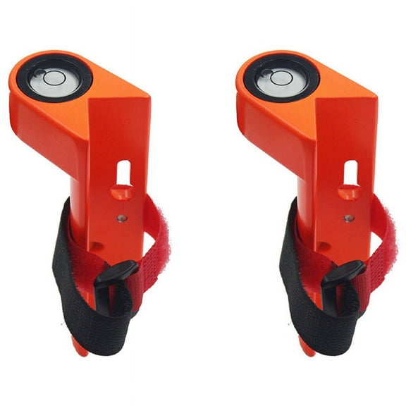 2X Adjustable Grade Rod Level, Special Horizontal Bubble for Tower Ruler, Right Angle 90 Degree Level,2 x Centering Pole,Orange