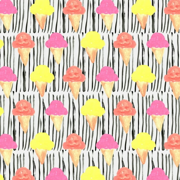 Ice Cream Cones Yum Premium Roll Gift Wrap Wrapping Paper