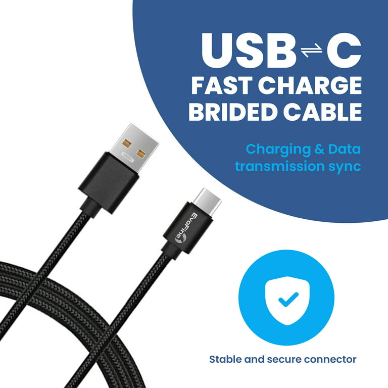 USB C Type C Charger Cable 3A Fast Charging Lead Data Sync For Samsung  Huawei A