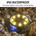 thumbnail image 4 of Luz solar de suelo 12 luces solares LED (8 luces principales 4 luces laterales) Luz de suelo brillante impermeable para exteriores mejorada con energía solar para patio de pasarela Wmkox2368yii hfskjfh2361, 4 of 5