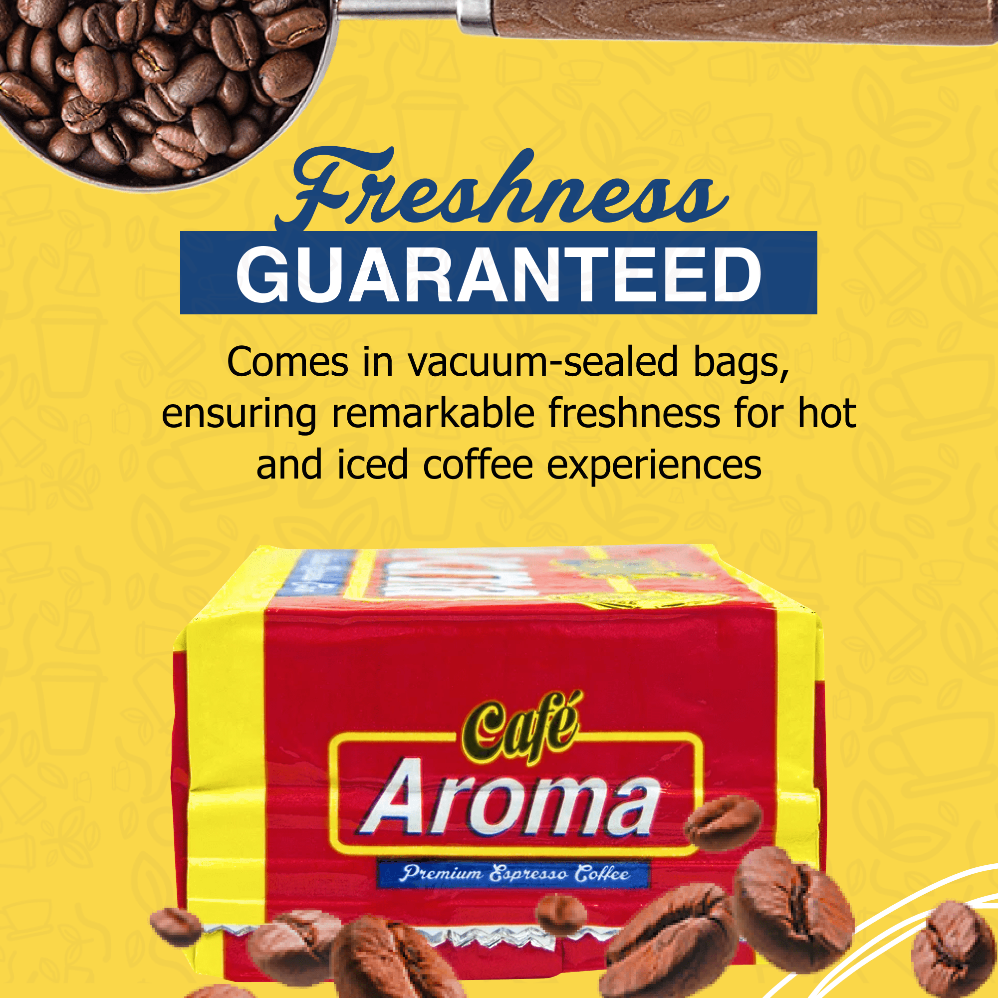 Cafe Aroma Cuban Style Premium Ground Espresso, Dark Roast, 6 oz Brick