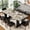 Grey, variant on Kicctian 71" Long Rectangular Dining Table for 6-8, Wooden Tabletop with Heavy Duty Metal Pedestal Legs, Dining Table for Home, Apartment or Conference Room, Wood Color (only table)