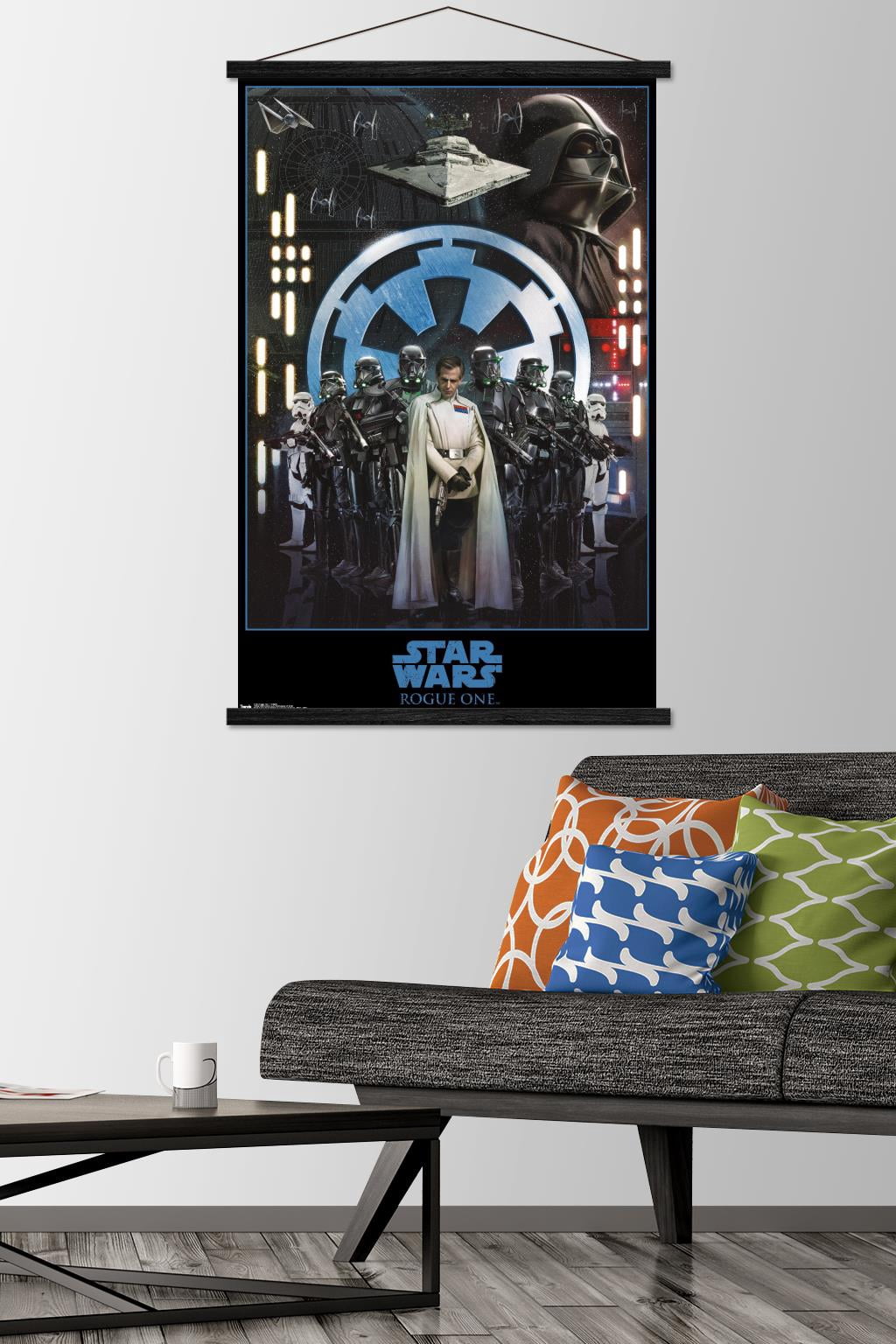 Star Wars: Rogue One - Empire Wall Poster with Wooden Magnetic Frame, 22.375" x 34"