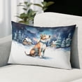 thumbnail image 2 of Hello Winter Bull Terrier Welcome Snowy Night Watercolor Vintage Pillowcase Double Sided Bully Dog Lovers Gifts Idea Pillow Case Covers - 01011, 2 of 3