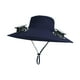 thumbnail image 4 of Sombrero con ventilador solar y visera para pesca, viajes, ciclismo y acampada. Azul, 4 of 8