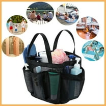 Mesh Shower Caddy Portable for College Dorm Room Essentials, 8-Pocket Large Capacity Shower Bag for Beach, Swimming, Gym