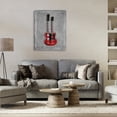 thumbnail image 2 of Stupell Industries Red Double Neck Guitar Music Painting Wrapped Canvas Canvas Art Print Wall Art, 30 x 40, 2 of 7