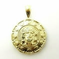 thumbnail image 2 of 10k yellow gold hollow two sided Jesus & virgin Guadalupe pendant 1.54" 11.2g, 2 of 10