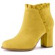 thumbnail image 1 of Botines Tacón De Bloque Con Volantes Para Mujer Amarillo 37, 1 of 7
